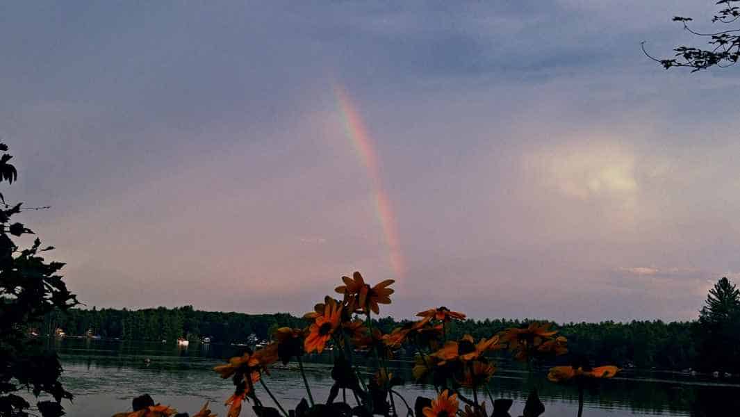 Rainbow over The Lake in Barrington, New Hampshire