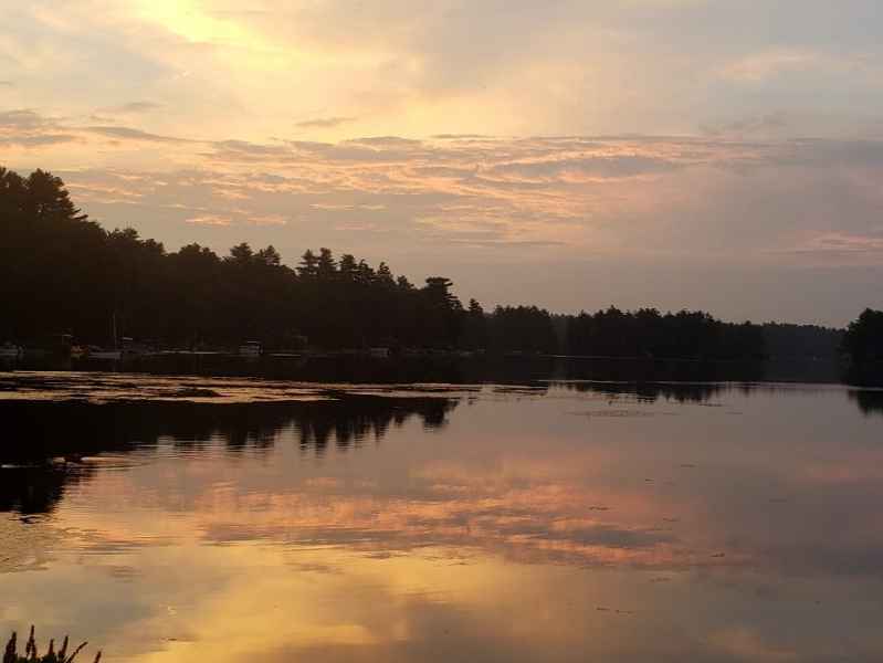 Beautiful Sunset at The Lake in Barrington, New Hampshire