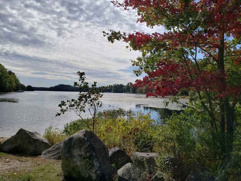 Fall Foliage at the Lake in Barrington