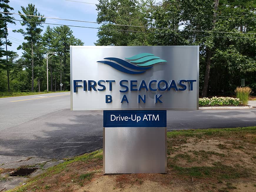 First Seacoast Bank - New Name Signage at Street
